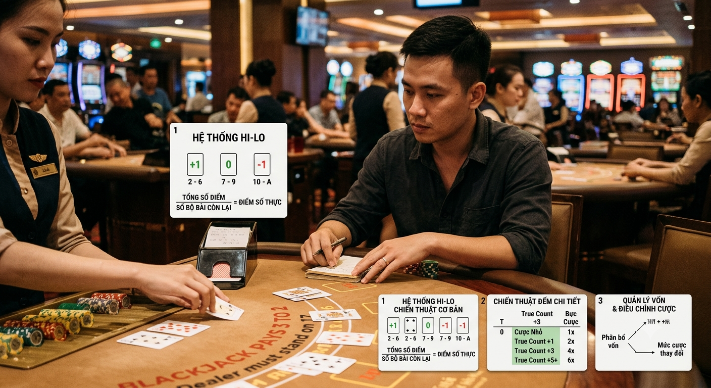 các chiến thuật đếm bài trong blackjack